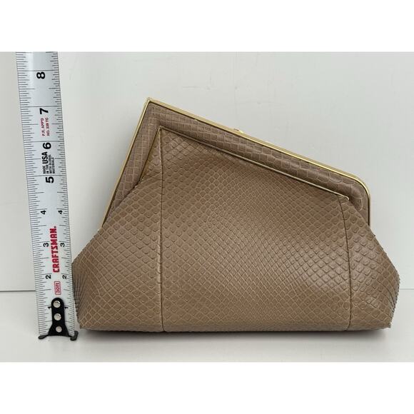 Fendi Beige Python Small First Clutch Bag - Picture 14 of 16